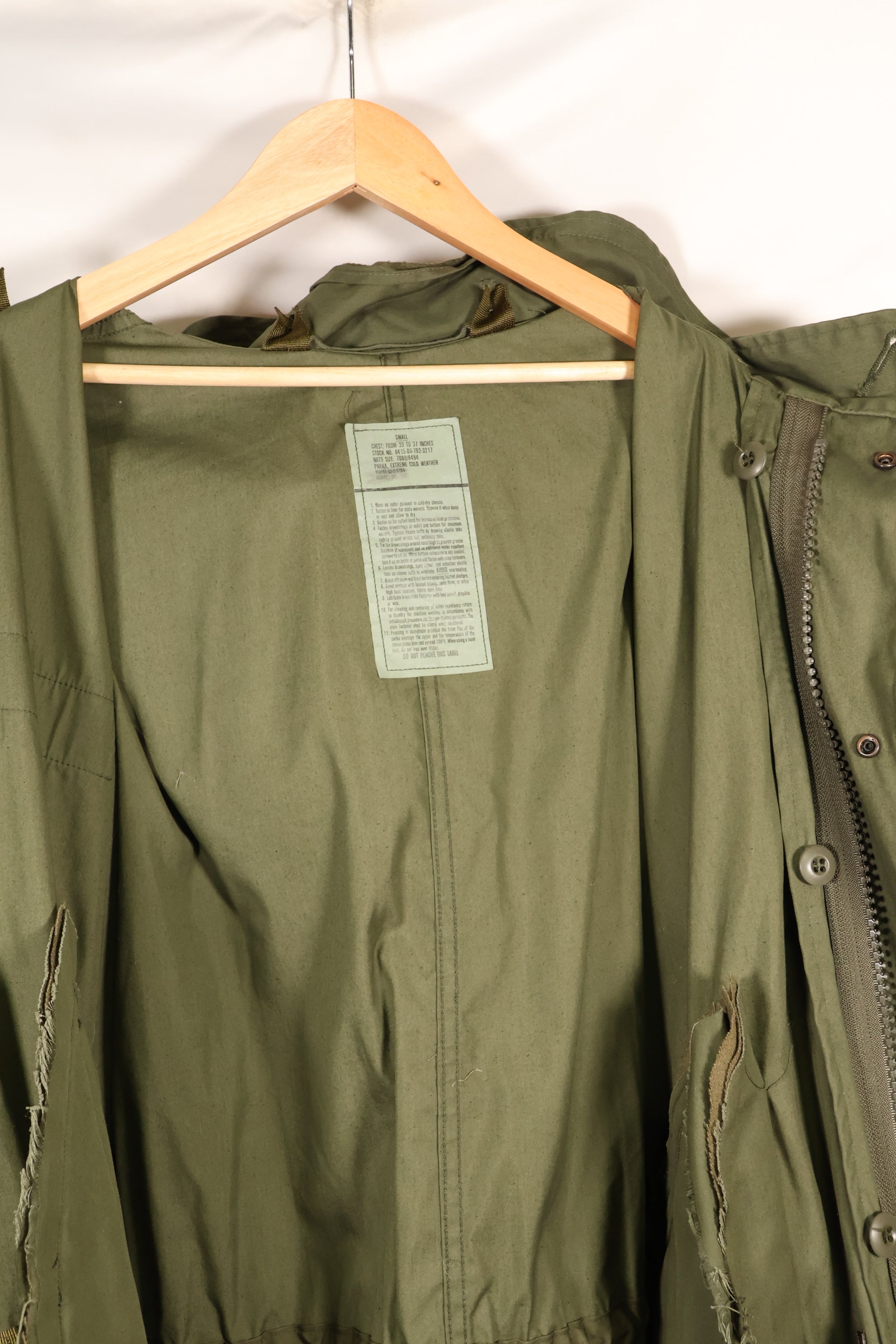 Contract year Mix SMALL M65 Field Hoodie Fishtail Hoodie Partially Used