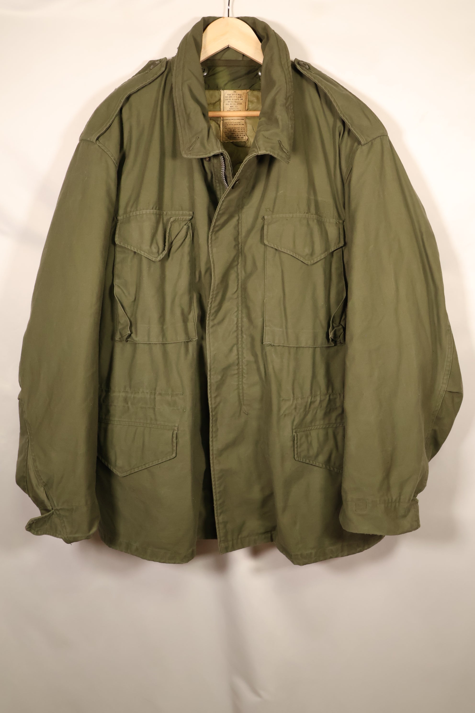 1969 Contract X-L-R M65 Field Jacket, 2nd Model; 1981 Contract, with Liner; Used