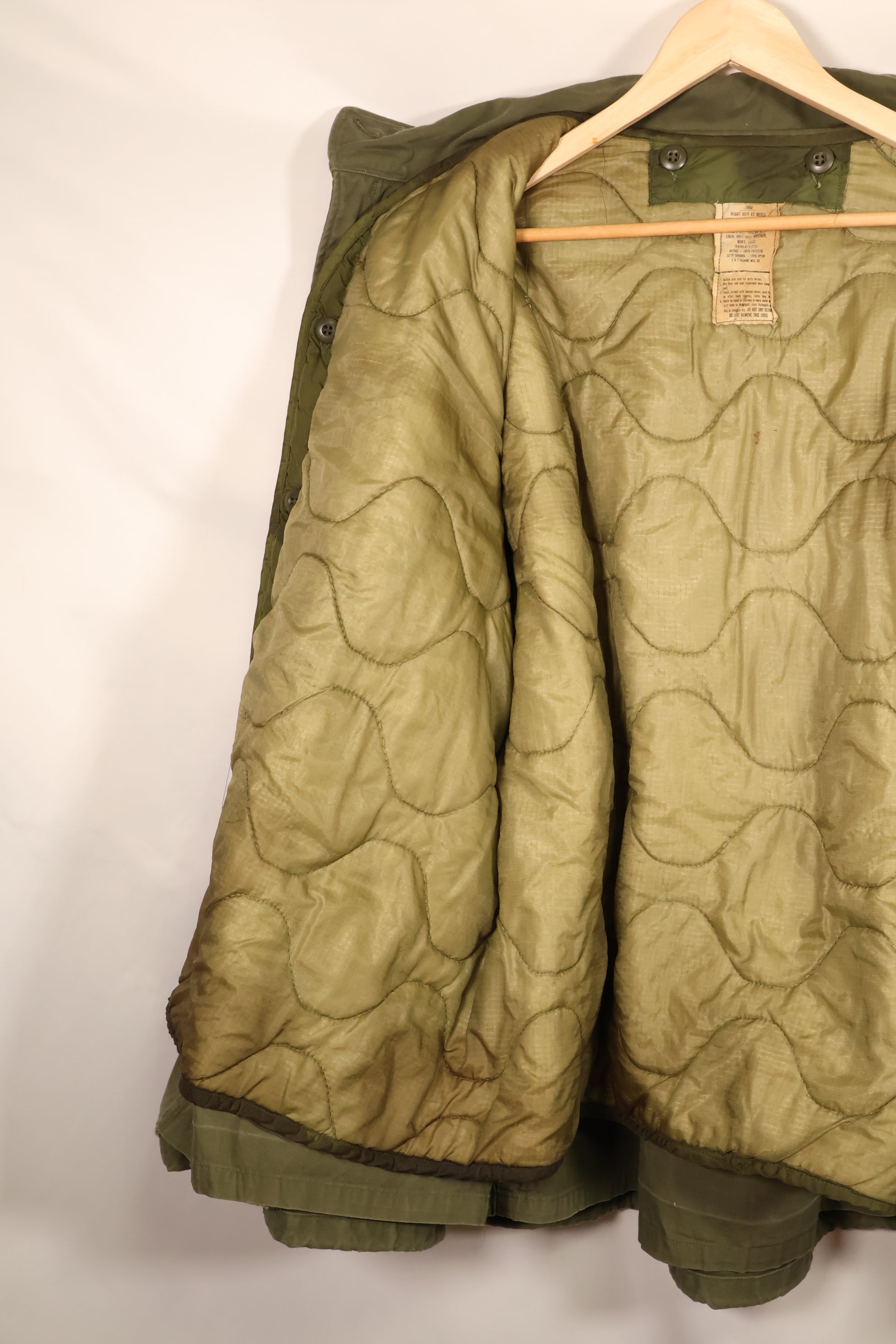 1969 Contract X-L-R M65 Field Jacket, 2nd Model; 1981 Contract, with Liner; Used