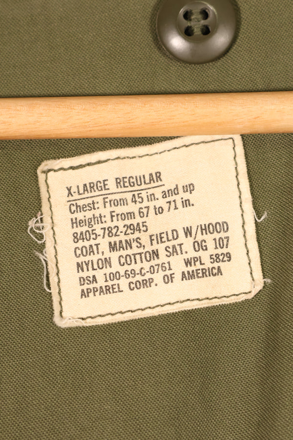 1969 Contract X-L-R M65 Field Jacket, 2nd Model; 1981 Contract, with Liner; Used