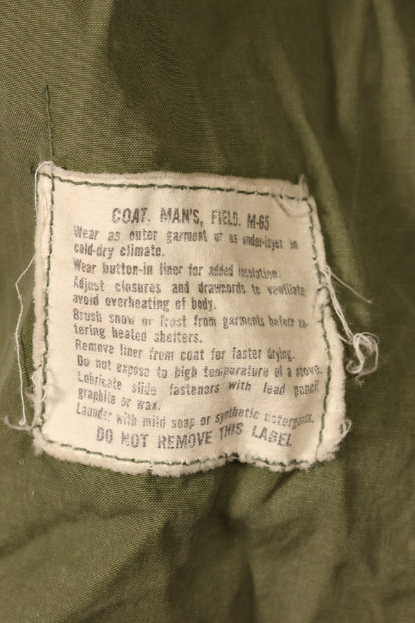 1970 Contract M-R 2nd Model M65 Field Jacket, Original Tape Attached, Used