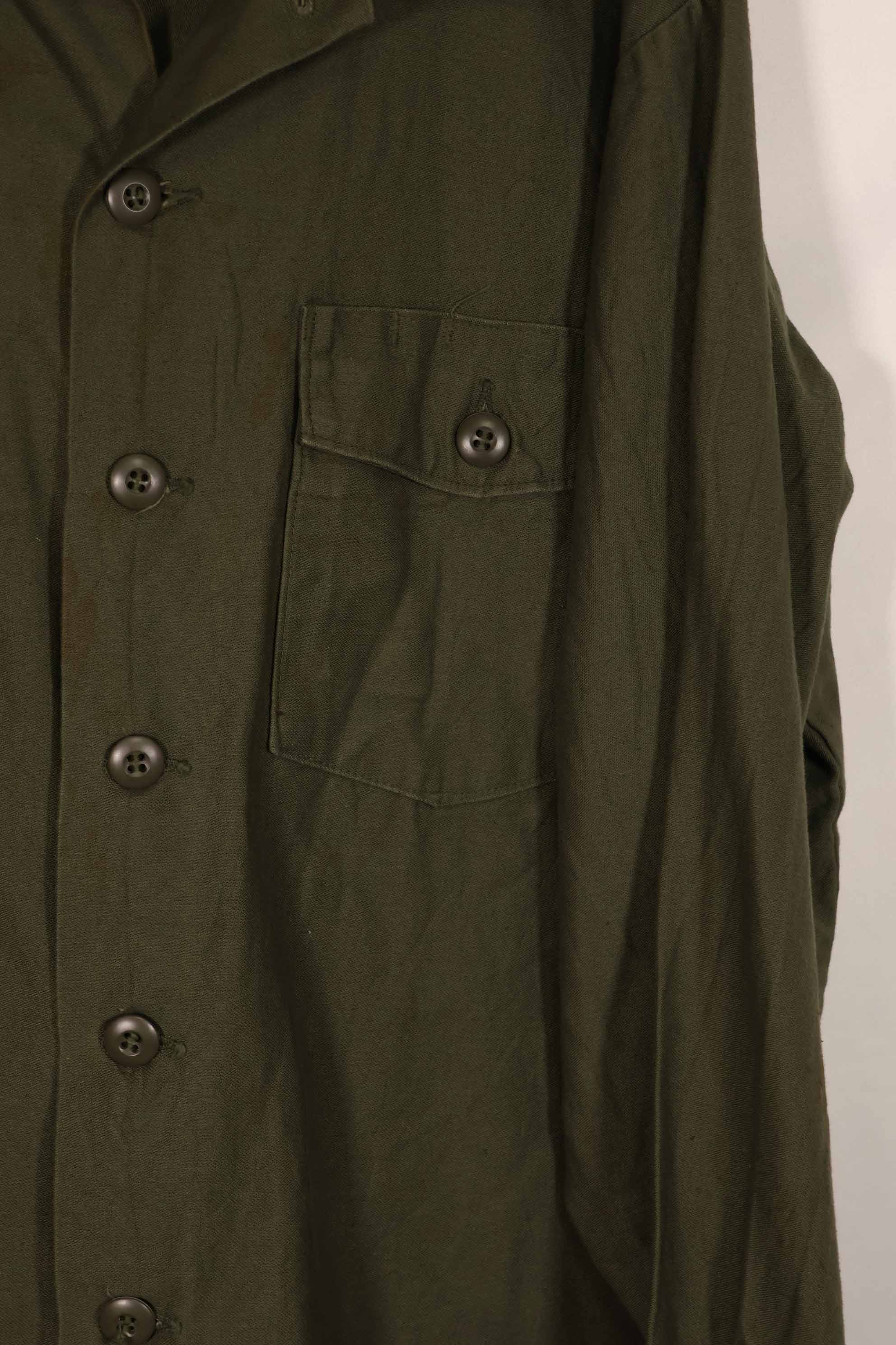 Real 1975 U.S. Army OG-107 Utility Shirt 17 1/2 x 36 Used D