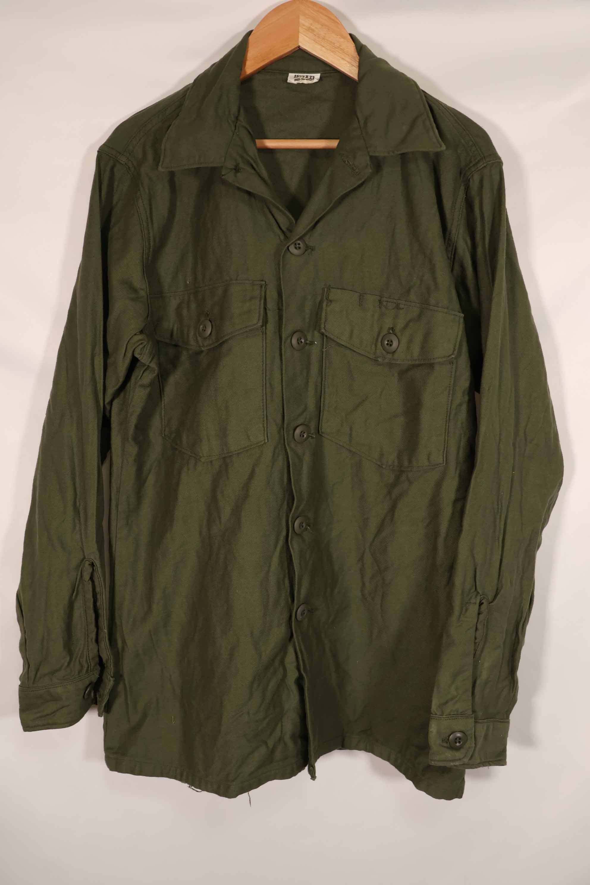 Real 1971 U.S. Army OG-107 utility shirt, almost unused A