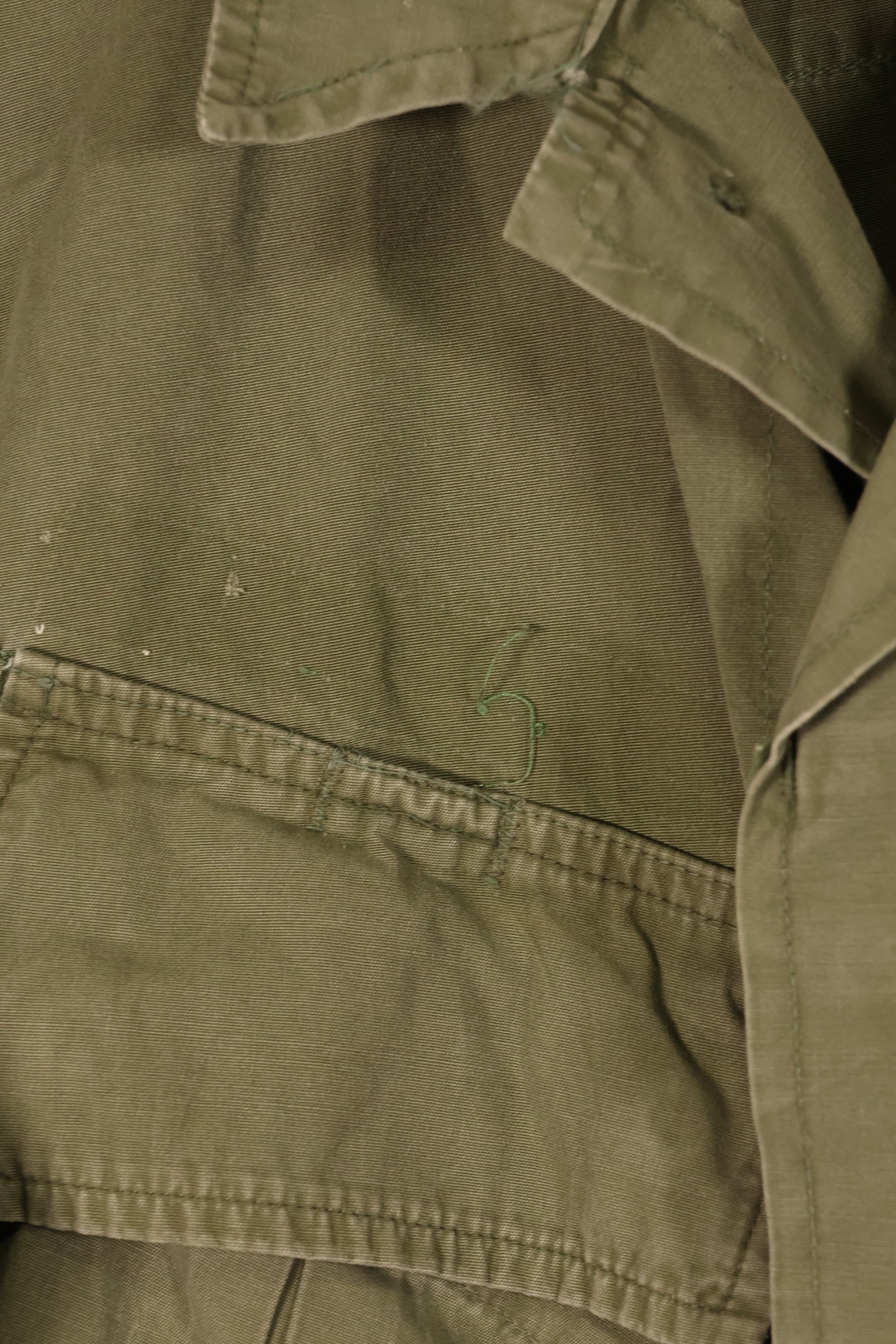 Around 1967; S-R 3rd Model Jungle Fatigue Jacket; Slightly Faded; Used