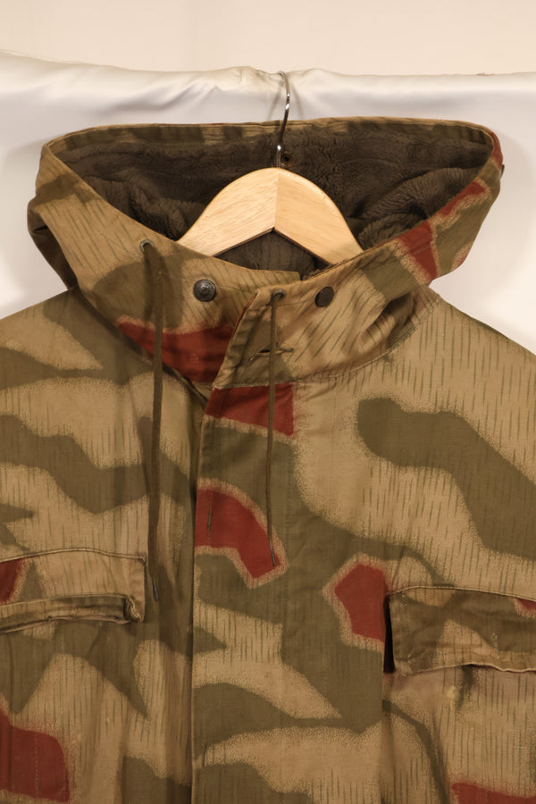 1960s-70s West German BGS Tan &amp; Water Camouflage Field Parka with liner, used.