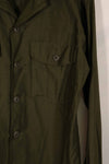 Real early 1960s lot U.S. Army OG-107 utility shirt, mostly unused C