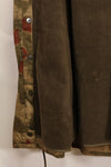 1960s-70s West German BGS Tan &amp; Water Camouflage Field Parka with liner, used.