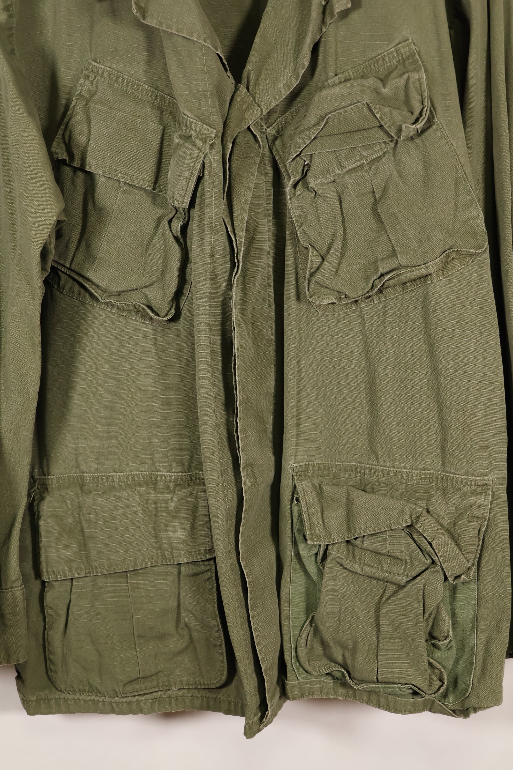 1970 Contract M-S 4th Model Jungle Fatigue Jacket, faded, used.