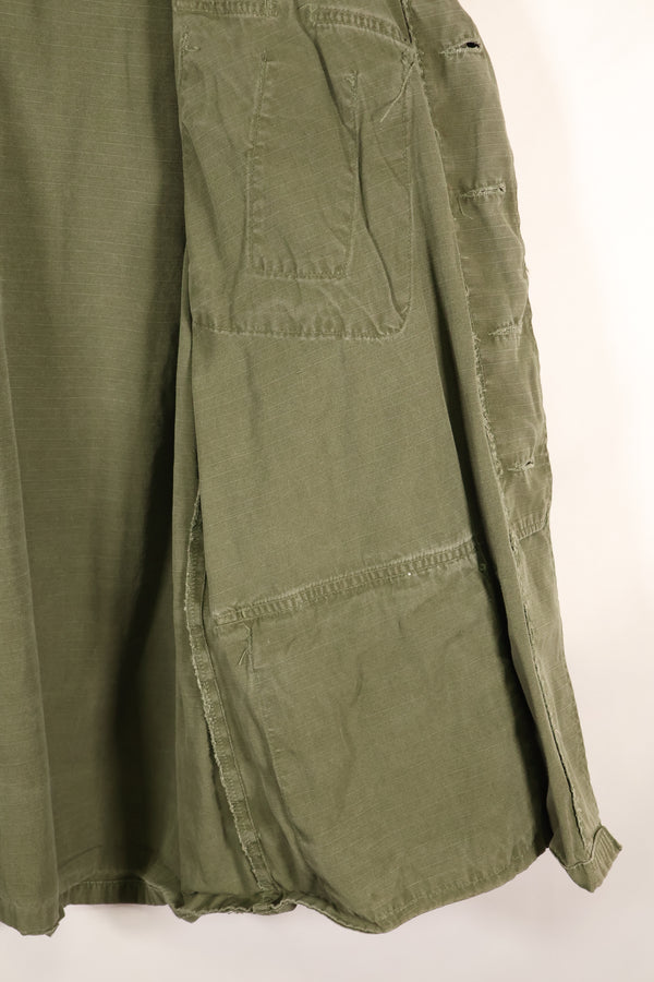 1970 Contract M-S 4th Model Jungle Fatigue Jacket, faded, used.
