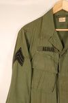 1967 Contract, S-S, 3rd Model Jungle Fatigue Jacket, 25th Infantry Division Patch, Used