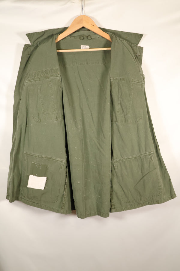 1967 Contract M-S Non Ripstop 3rd Model Jungle Fatigue Jacket with Tape Used