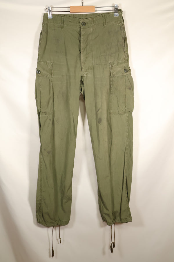 1964 Contract S-R 1st Model Jungle Fatigue Pants, CRC release, faded, used