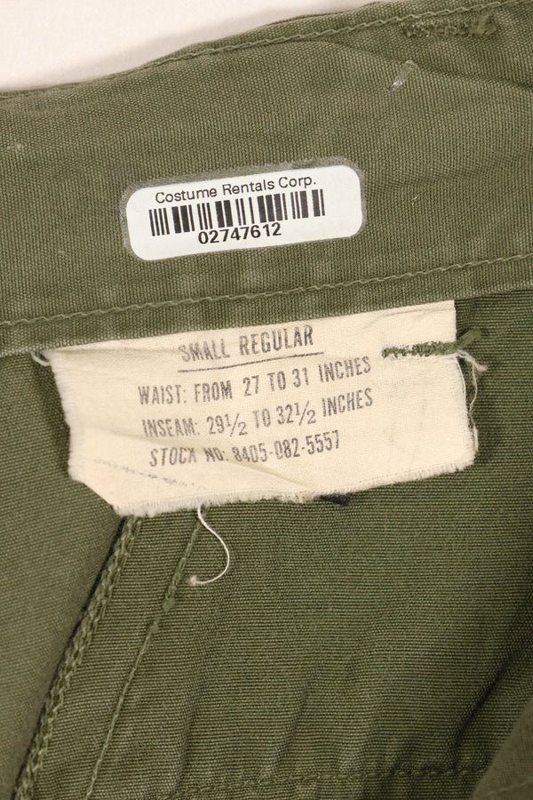 Circa 1965 S-R 2nd Model Jungle Fatigue Pants, used, released by film company