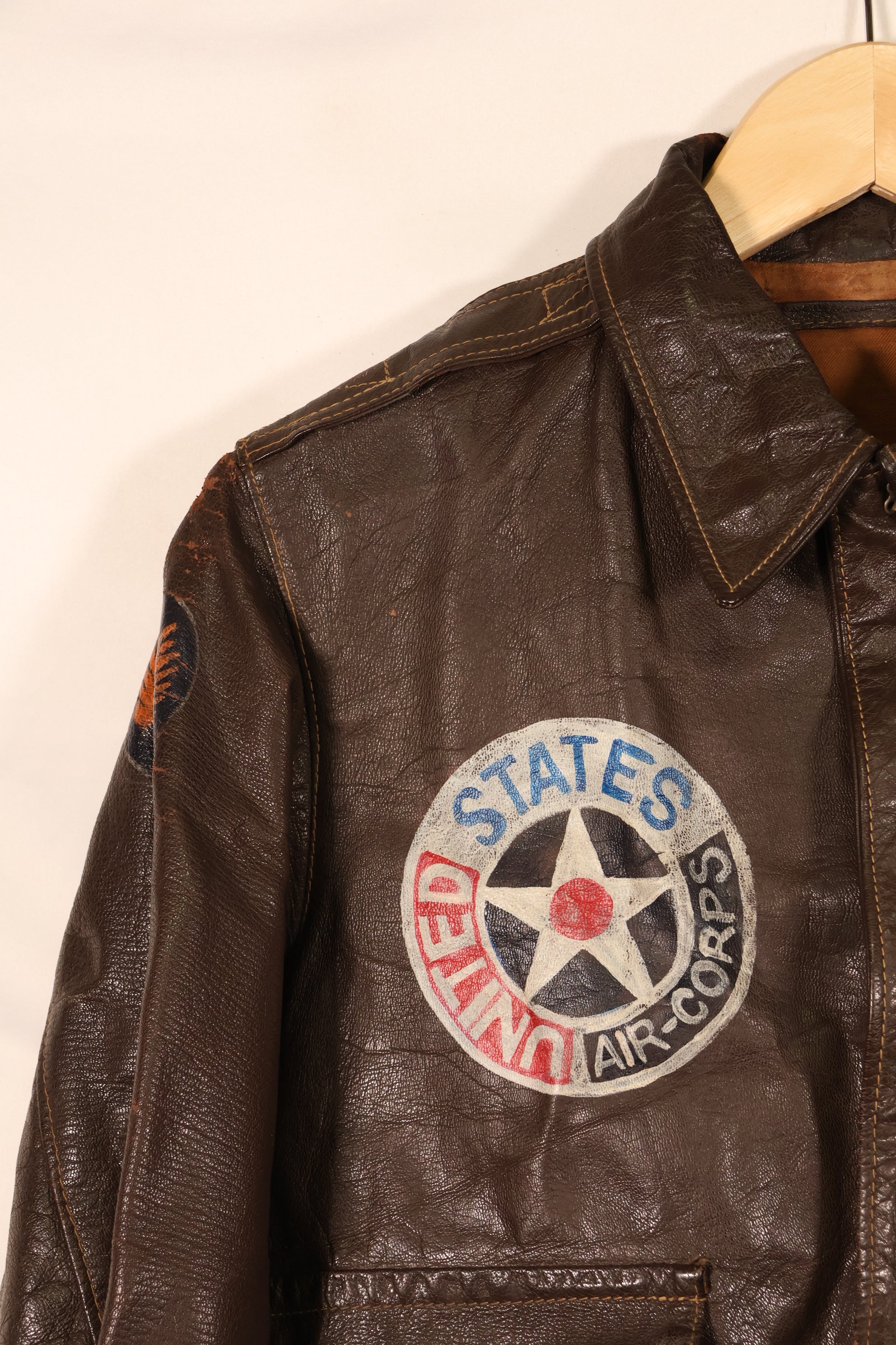 Early 1940s, U.S. Army Air Forces (USAAF), A-2 Summer Flight Jacket, Used, Postwar Paint