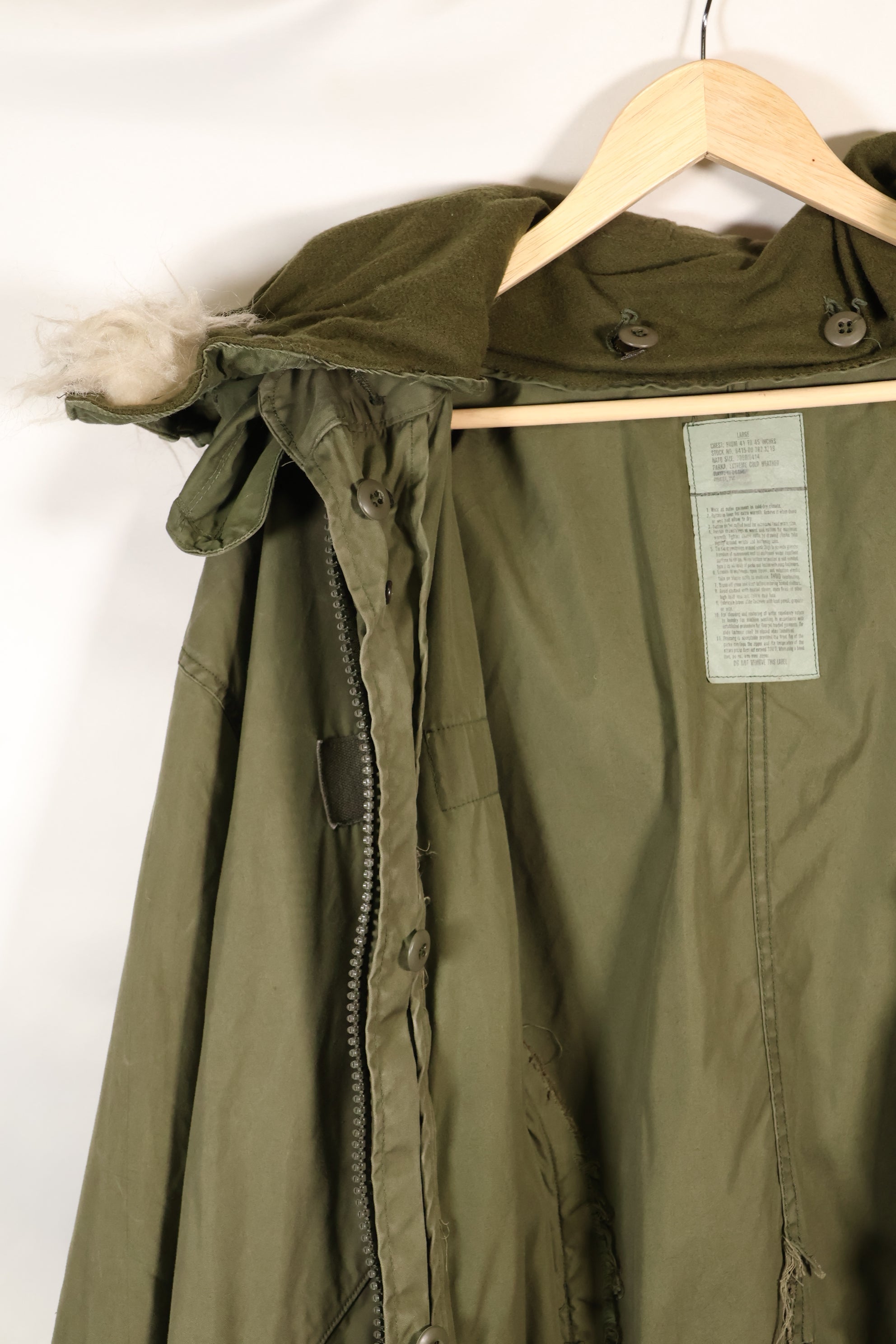 Year Mixed LARGE M65 Field Parka Set M51 with Liner Used B