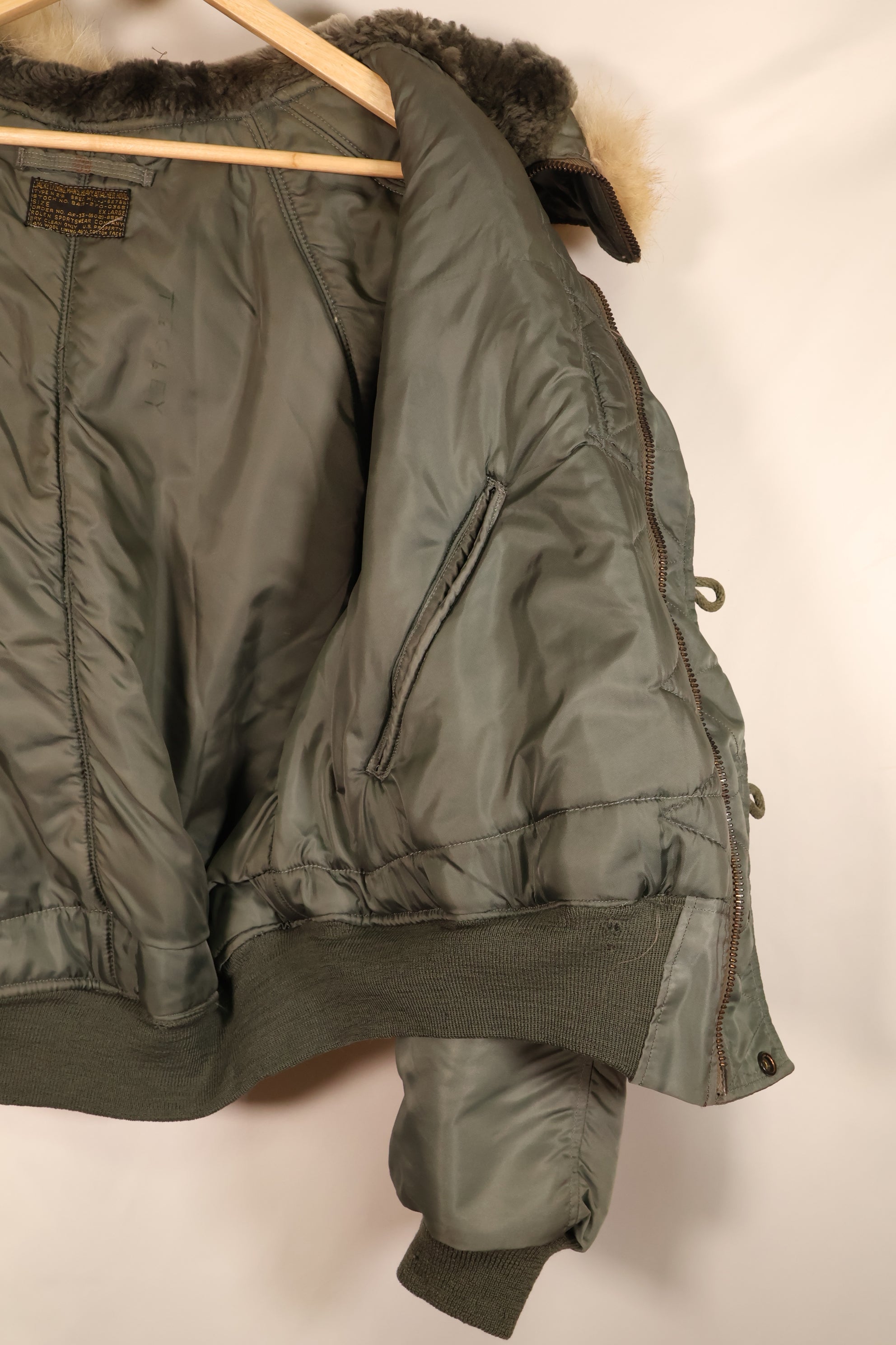 1950s EX-LARGE U.S. Air Force (USAF) N2-B Flight Jacket—Good Condition—Used