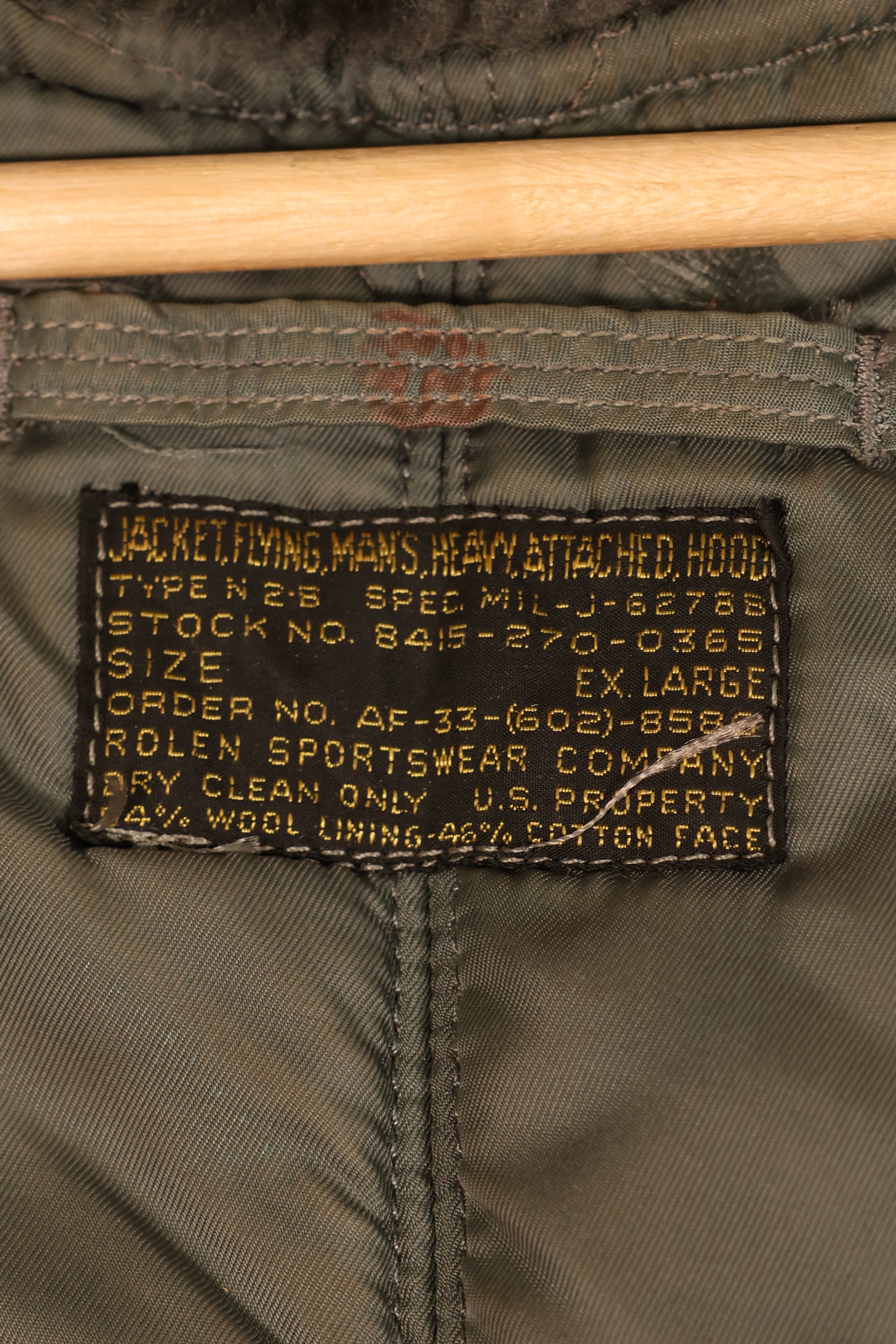 1950s EX-LARGE U.S. Air Force (USAF) N2-B Flight Jacket—Good Condition—Used