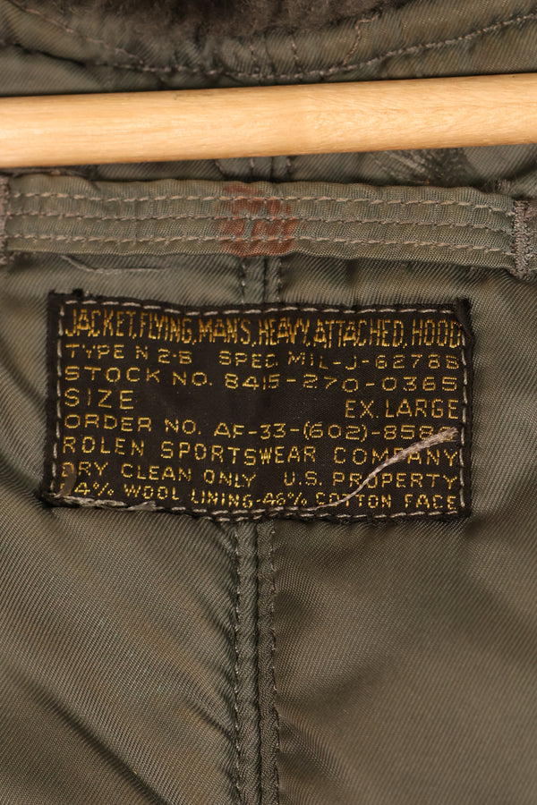 1950s EX-LARGE U.S. Air Force (USAF) N2-B Flight Jacket—Good Condition—Used