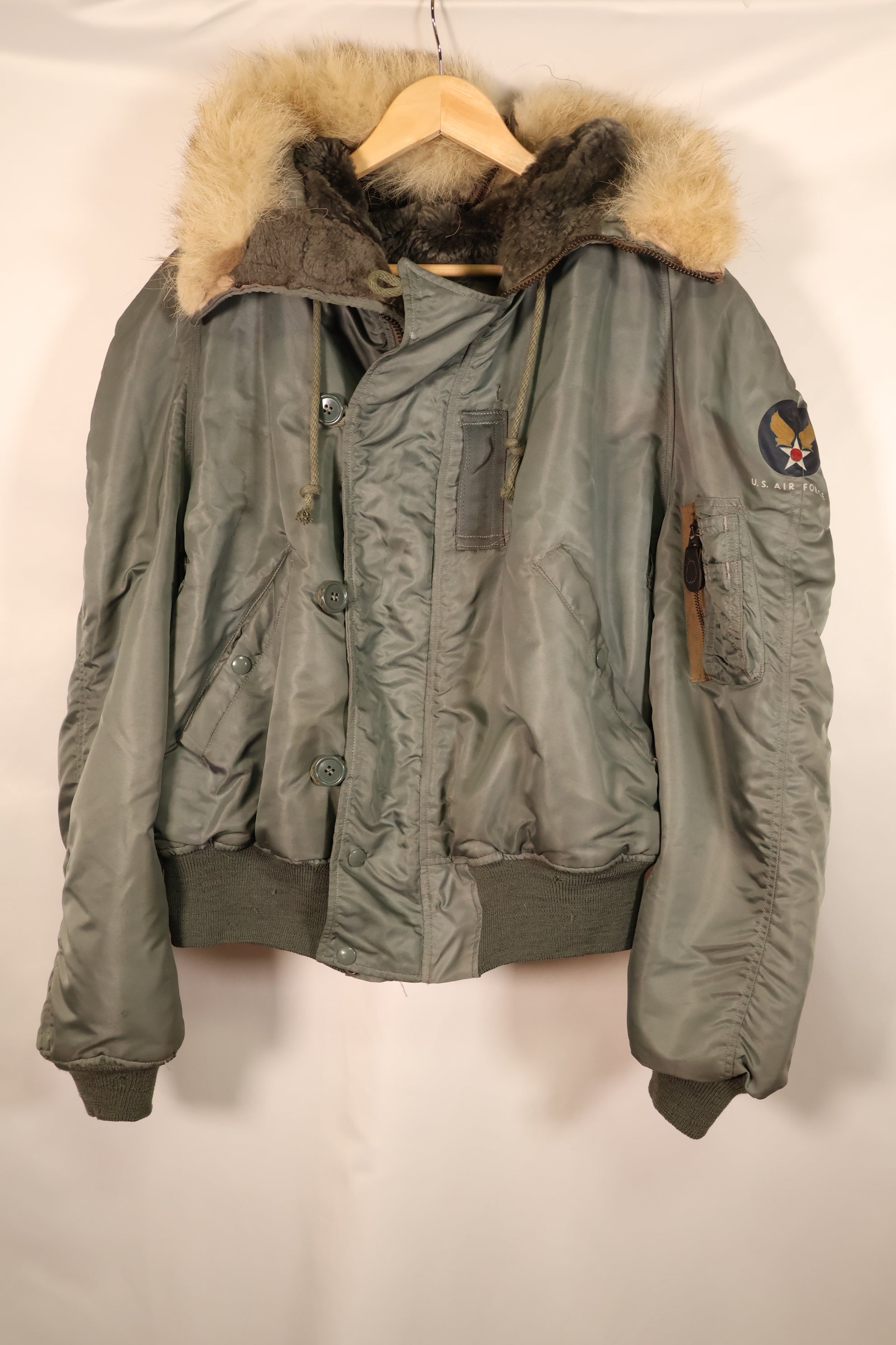 1950s EX-LARGE U.S. Air Force (USAF) N2-B Flight Jacket—Good Condition—Used