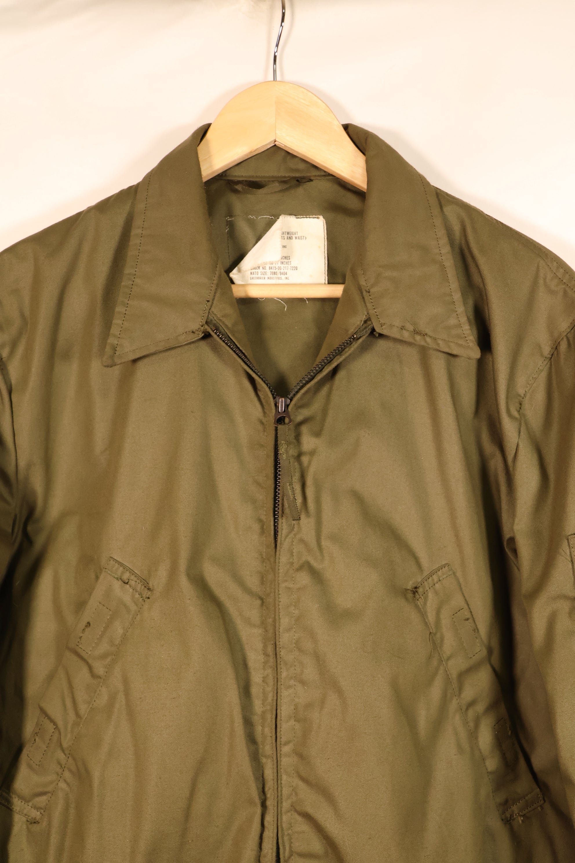 1974 Contract, M-R, U.S. Army, Pilot, Lightweight Jacket, Flight Jacket, Used
