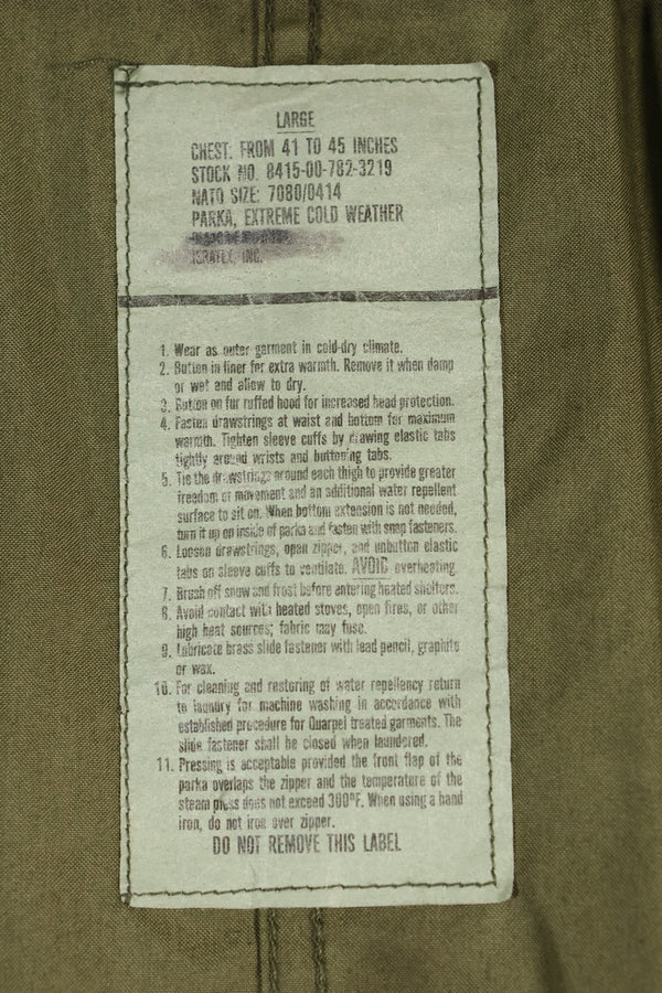 Year Mixed LARGE M65 Field Parka Set M51 with Liner Used D