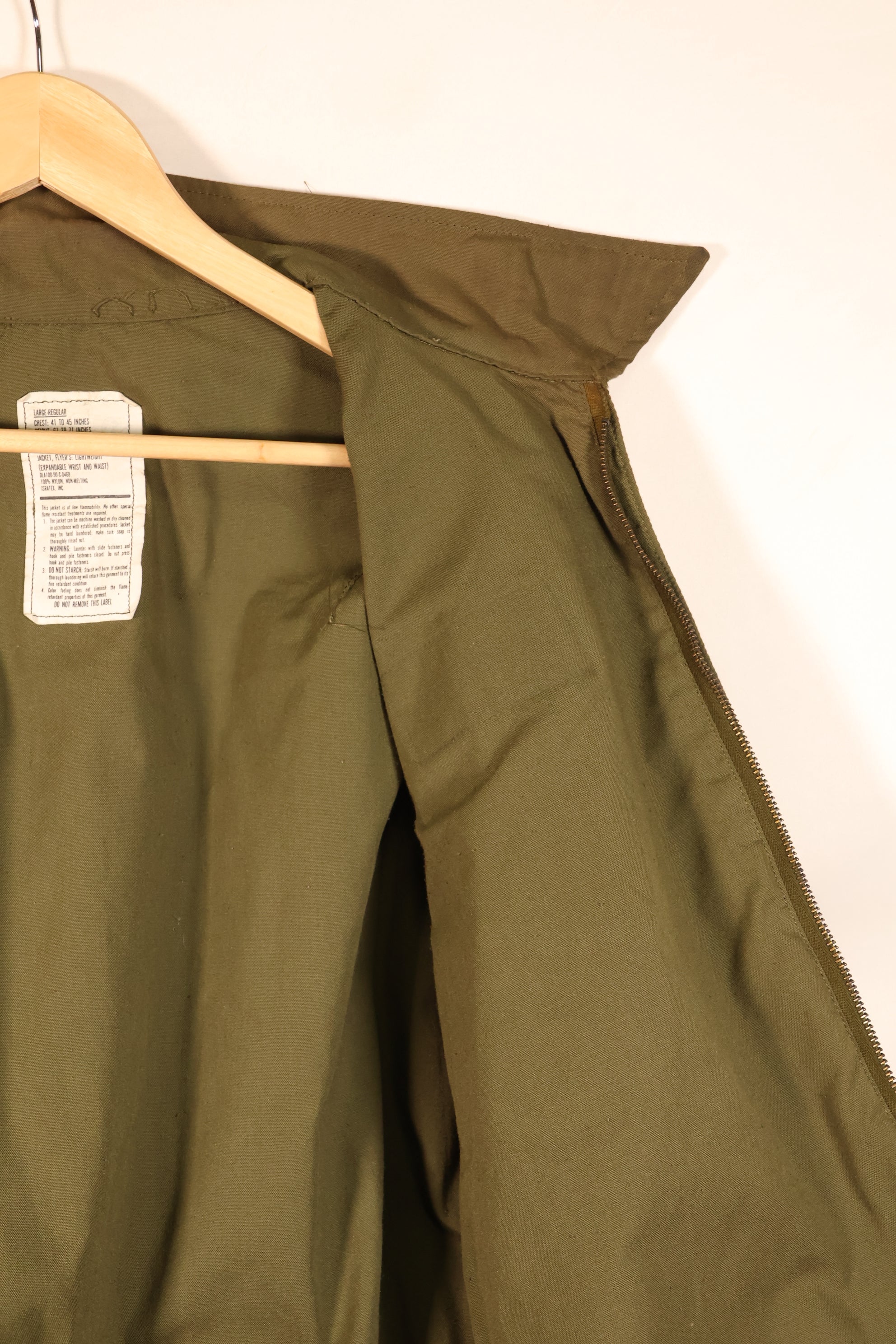 1990 Contract, L-R, U.S. Army, Pilot's Lightweight Jacket, Flight Jacket, Used