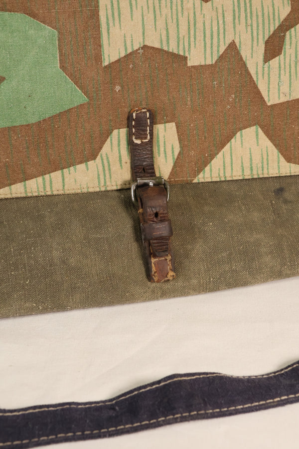 WWII German Luftwaffe splinter camouflage messenger bag made by Signal Depot, USA, using 1940s parts