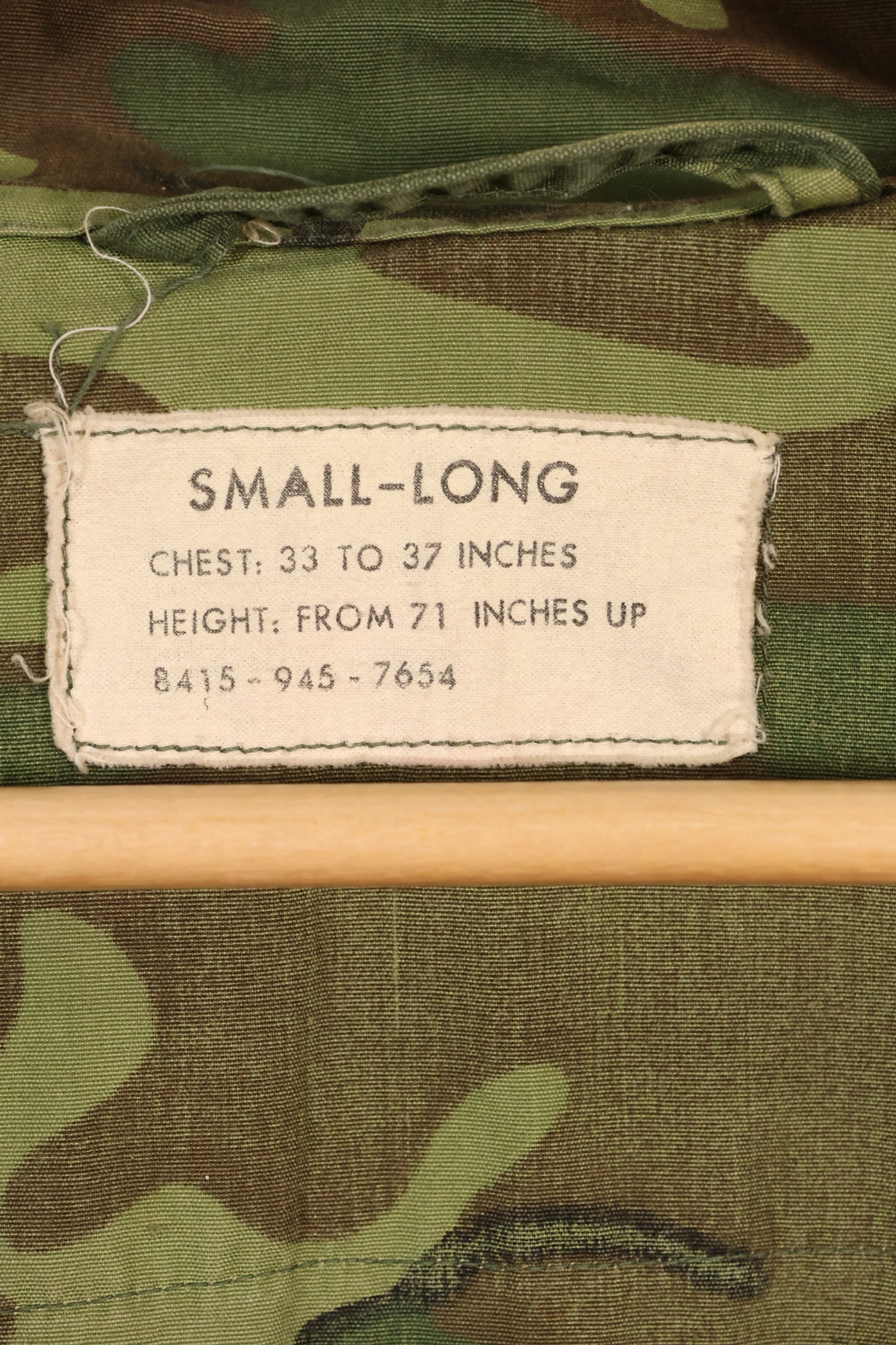 Circa 1966-67 US Army ERDL Camouflage Leaf Camouflage Jungle Fatigue Jacket, used.