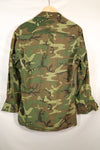 Circa 1966-67 US Army ERDL Camouflage Leaf Camouflage Jungle Fatigue Jacket, used.