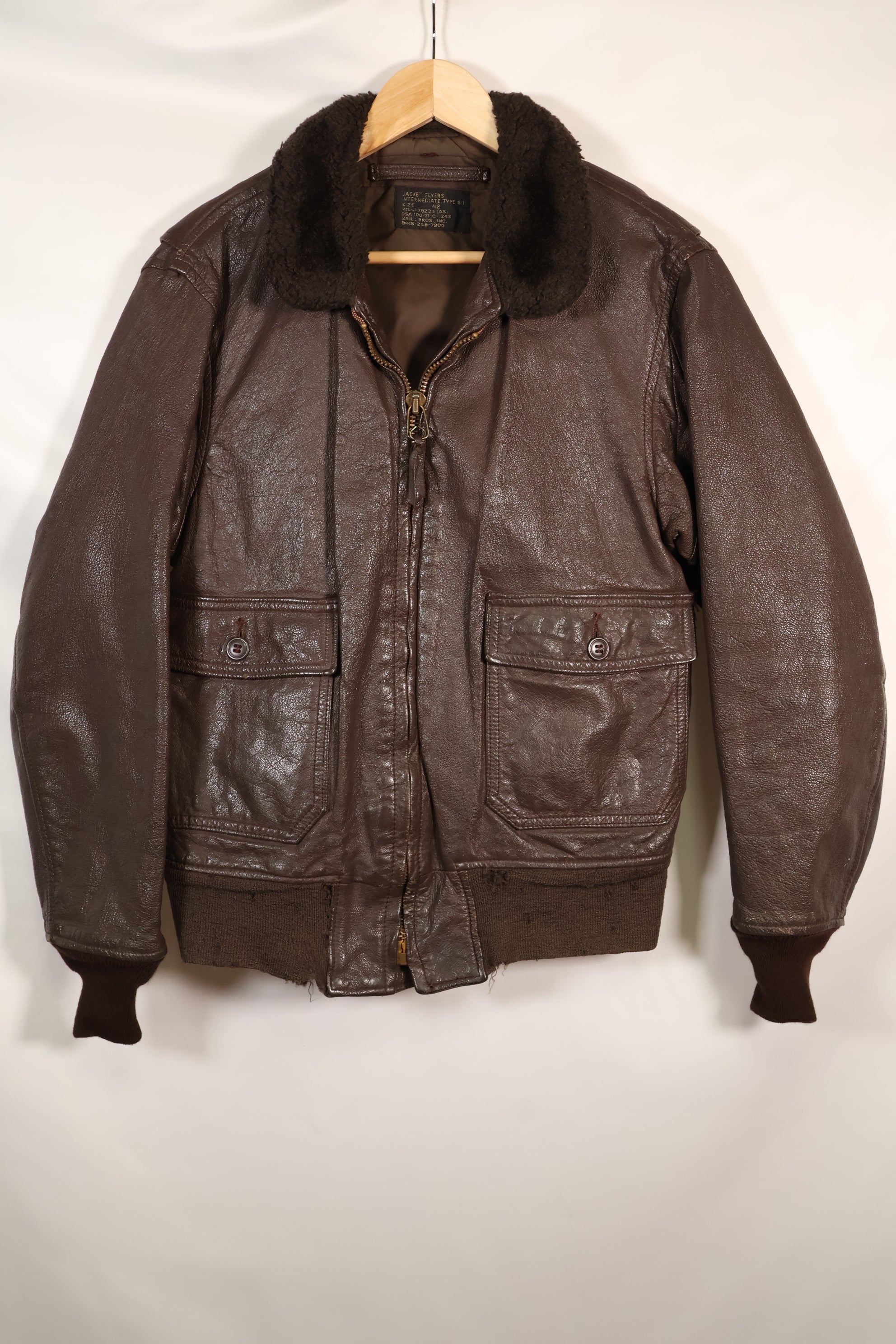 1971 Contract Size 42 US Navy G-1 Flight Jacket Intermediates Used