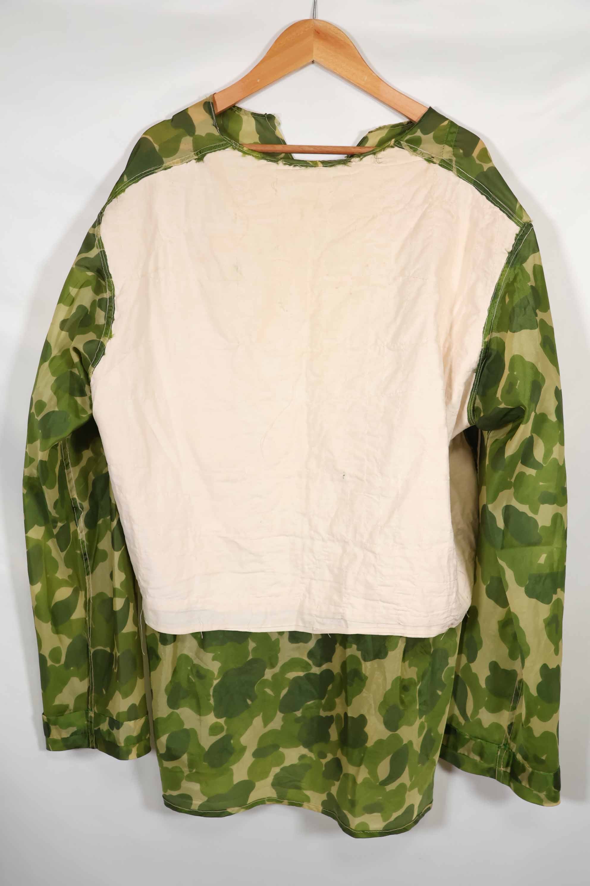 Real locally made Special Forces locally procured parachute camouflage pullover, used.