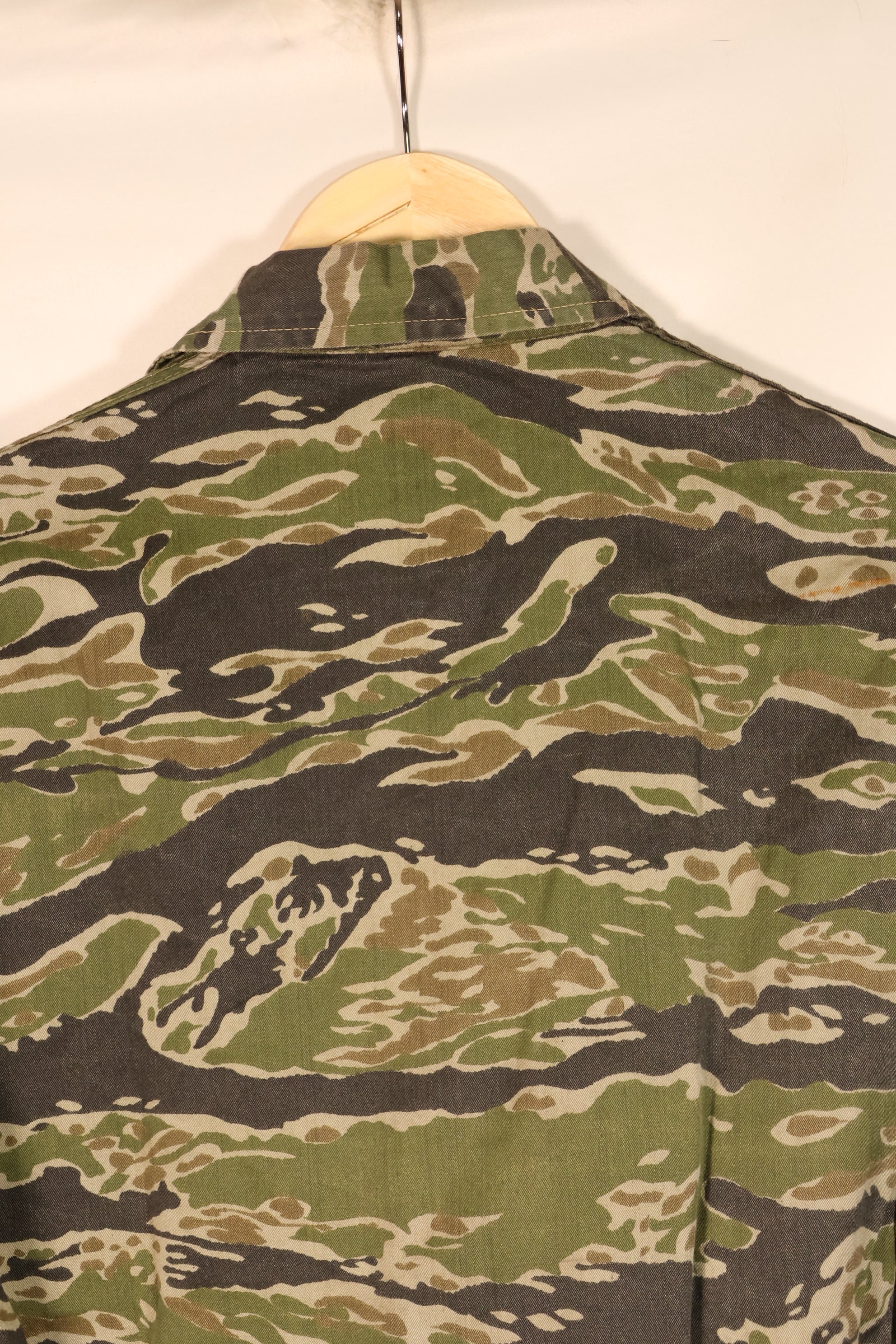 1960s Small Tiger-Stripe Shirt, CIDG Pattern, with Original Patch, Used