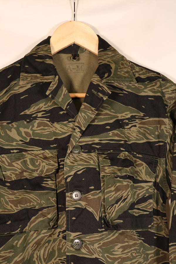 Circa 1965, Made in Japan, A-M, Silver Tiger, Asian Cut, Tiger Stripe Shirt, Good Condition, Used