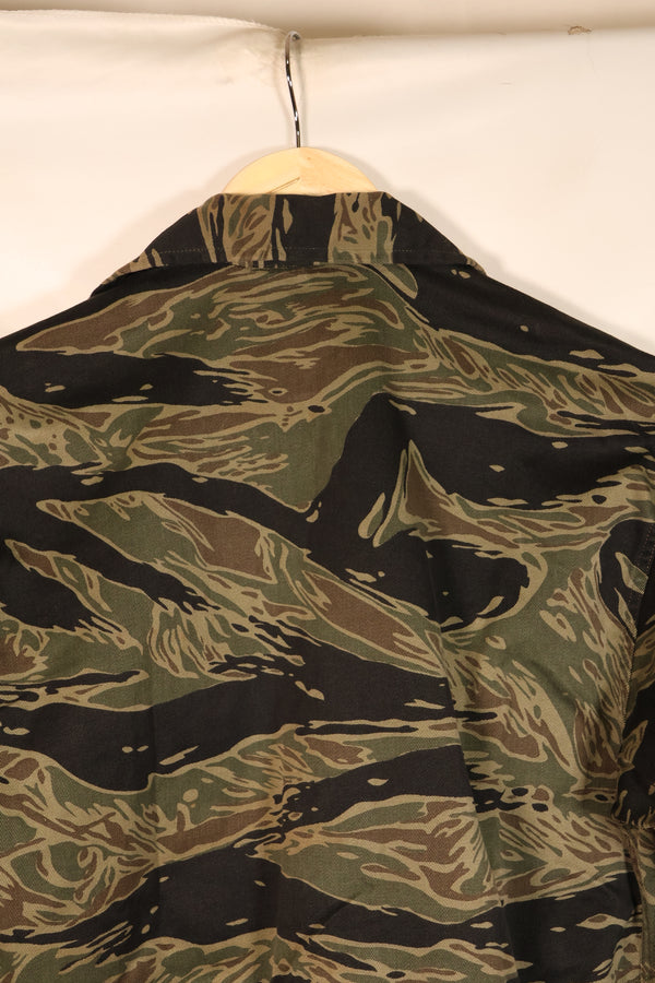 Circa 1965, Made in Japan, A-M, Silver Tiger, Asian Cut, Tiger Stripe Shirt, Good Condition, Used