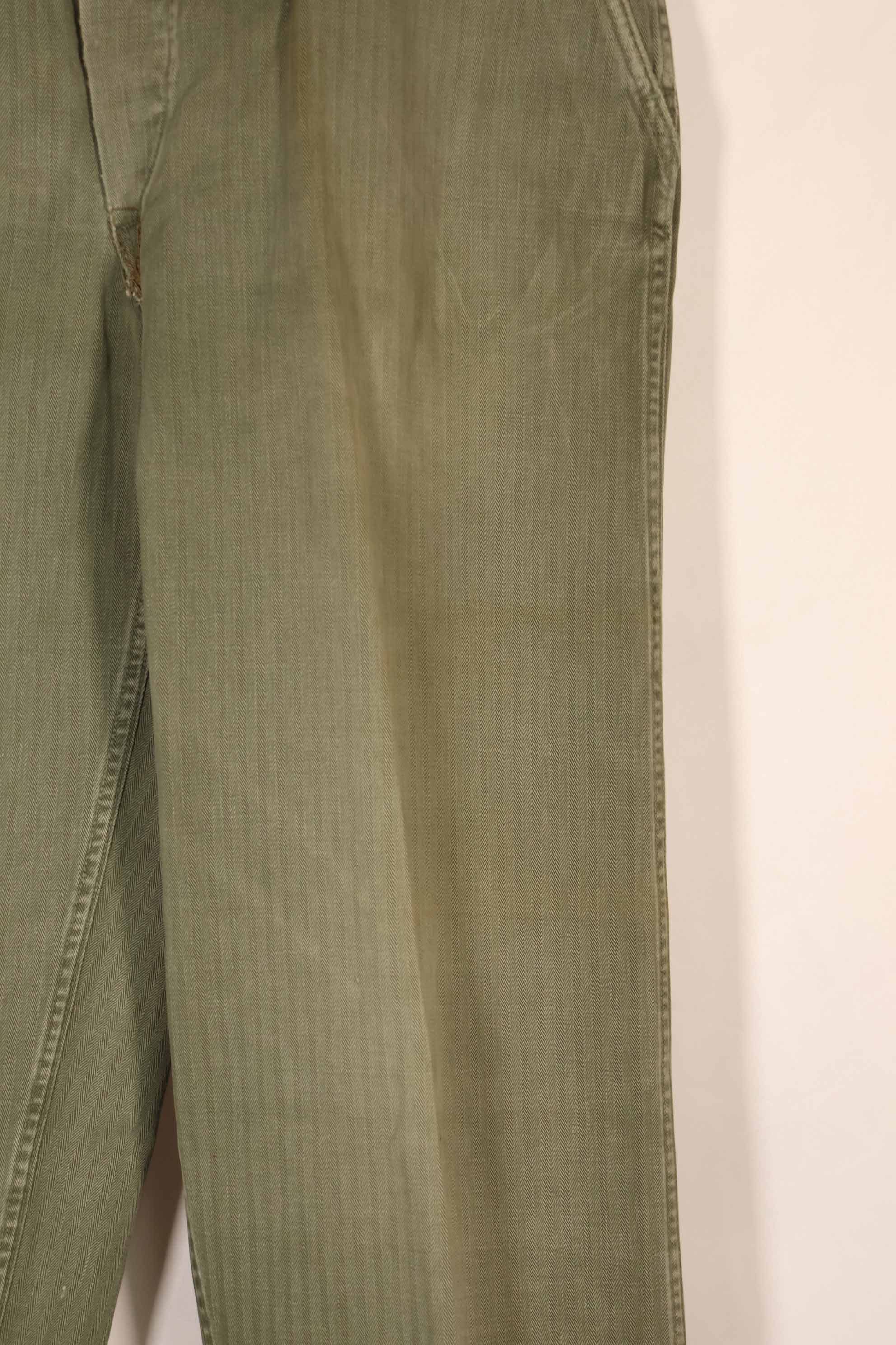 Real 1940s WWII U.S. Marine Corps HBT pants, used A