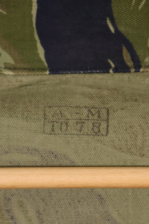 Early 1970s A-M TO-78 Silver Tiger Variation Tiger Stripe Shirt, used.