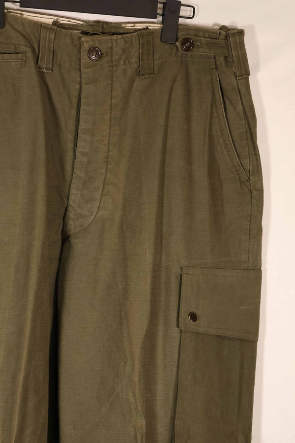 Real 1940s-50s US Army M45 cotton field pants, used.