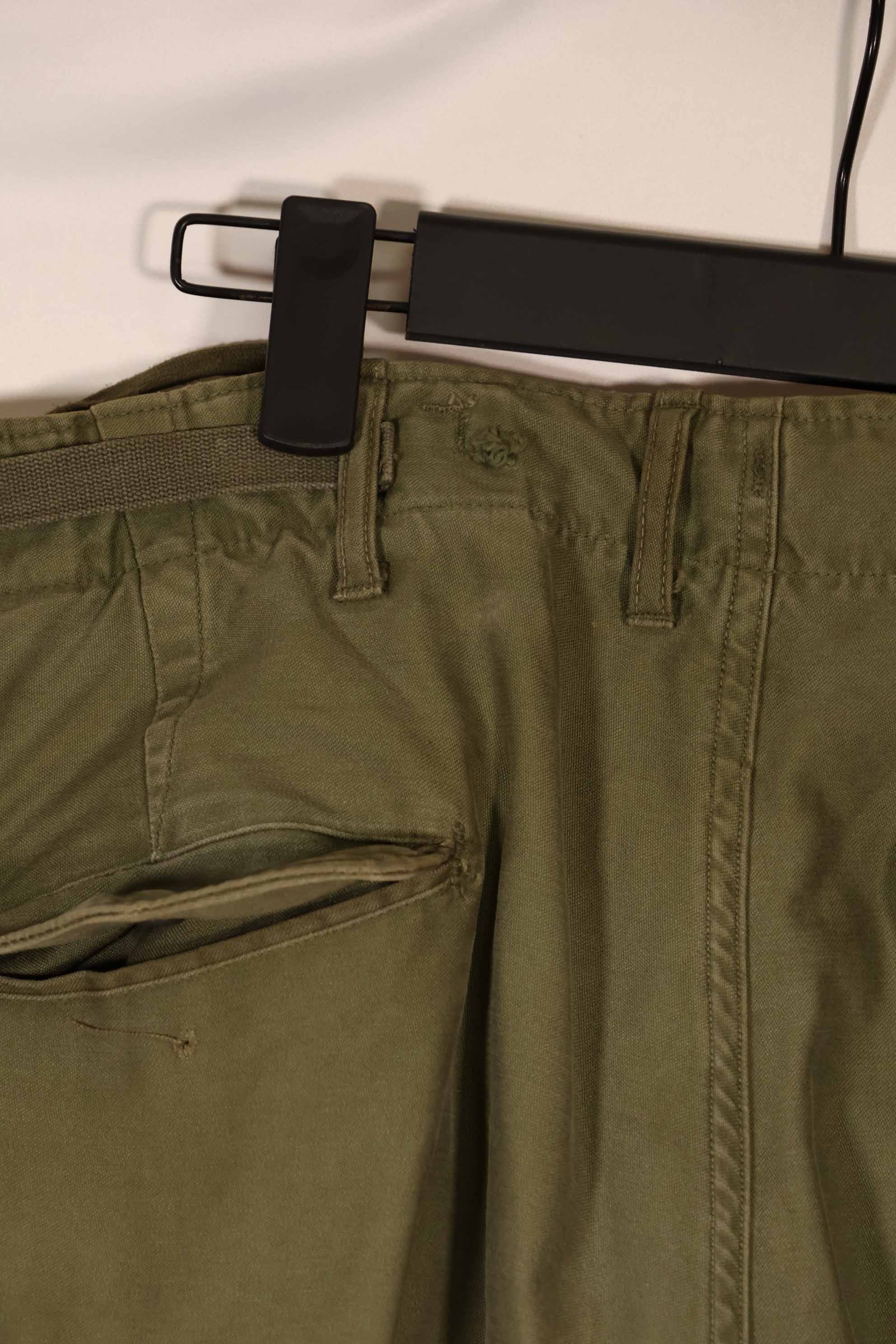 Real 1950s U.S. Army M51 Cotton Field Pants, used.