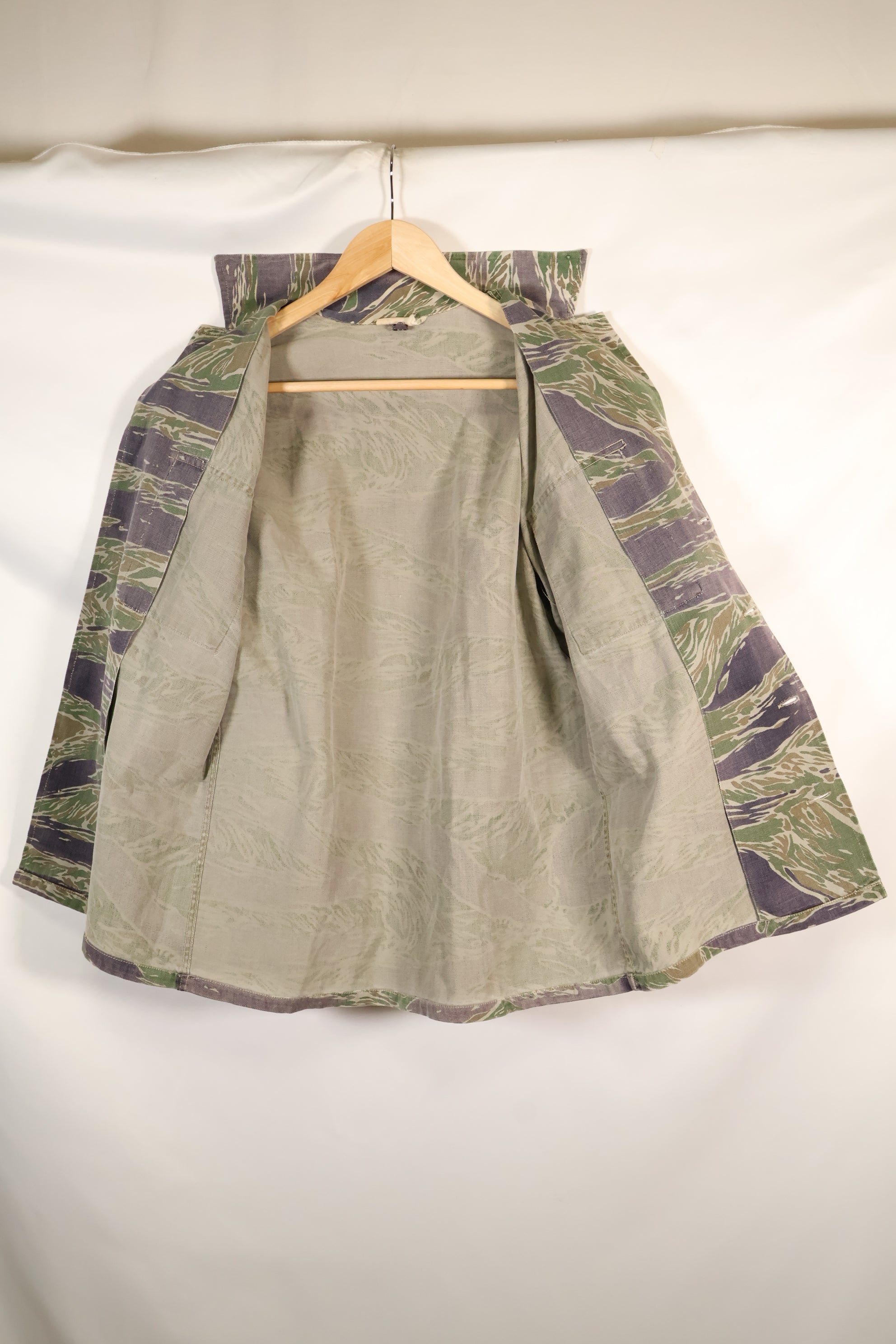 1960's semi A-L Japanese Silver Tiger Asian cut shirt, faded, used.