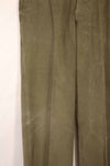 Real late 1940s - early 1950s M45 OD cotton field pants, used, strong signs of use.