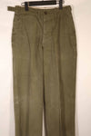 Real late 1940s - early 1950s M45 OD cotton field pants, used, strong signs of use.