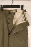 Real late 1940s - early 1950s M45 OD cotton field pants, used, strong signs of use.