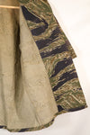 1960's semi A-M silver tiger shirt Asian cut epaulette modified used