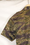1960's semi A-M silver tiger shirt Asian cut epaulette modified used
