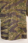 1960's semi A-M silver tiger shirt Asian cut epaulette modified used