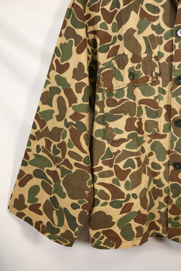 1970's manufactured in Okinawa, Japan, Beogum camouflage duck hunter hunting shirt, used.