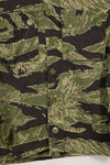 Mid-1960s US Cut Okinawa Tiger Lime Green Color Tiger Stripe Shirt Used