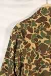1970's manufactured in Okinawa, Japan, Beogum camouflage duck hunter hunting shirt, used.