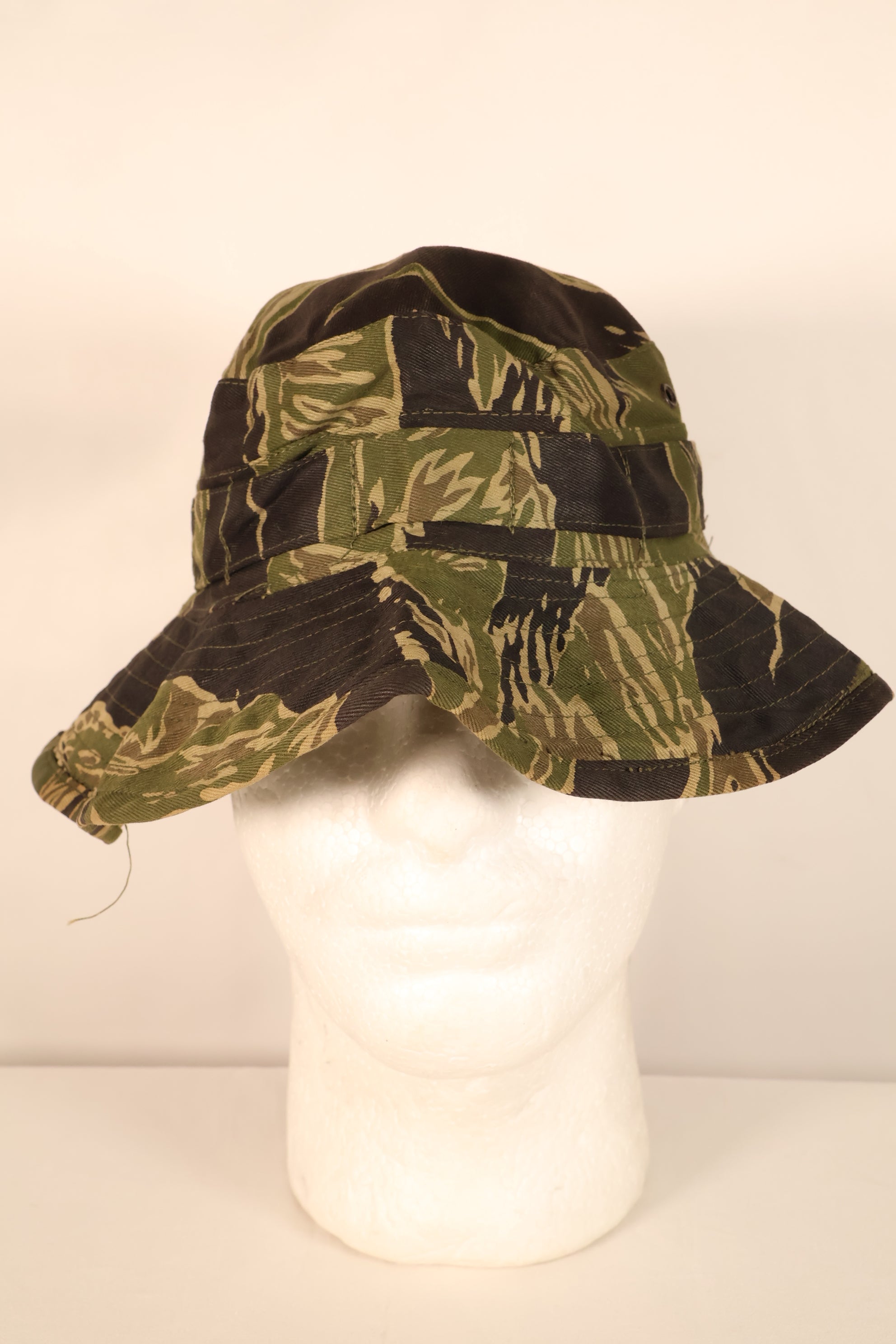 Mid-1960s; Size: Approx. S; Made in Okinawa; Okinawa Tiger Pattern; JWD; CISO Cut; Boonie Hat; Unused
