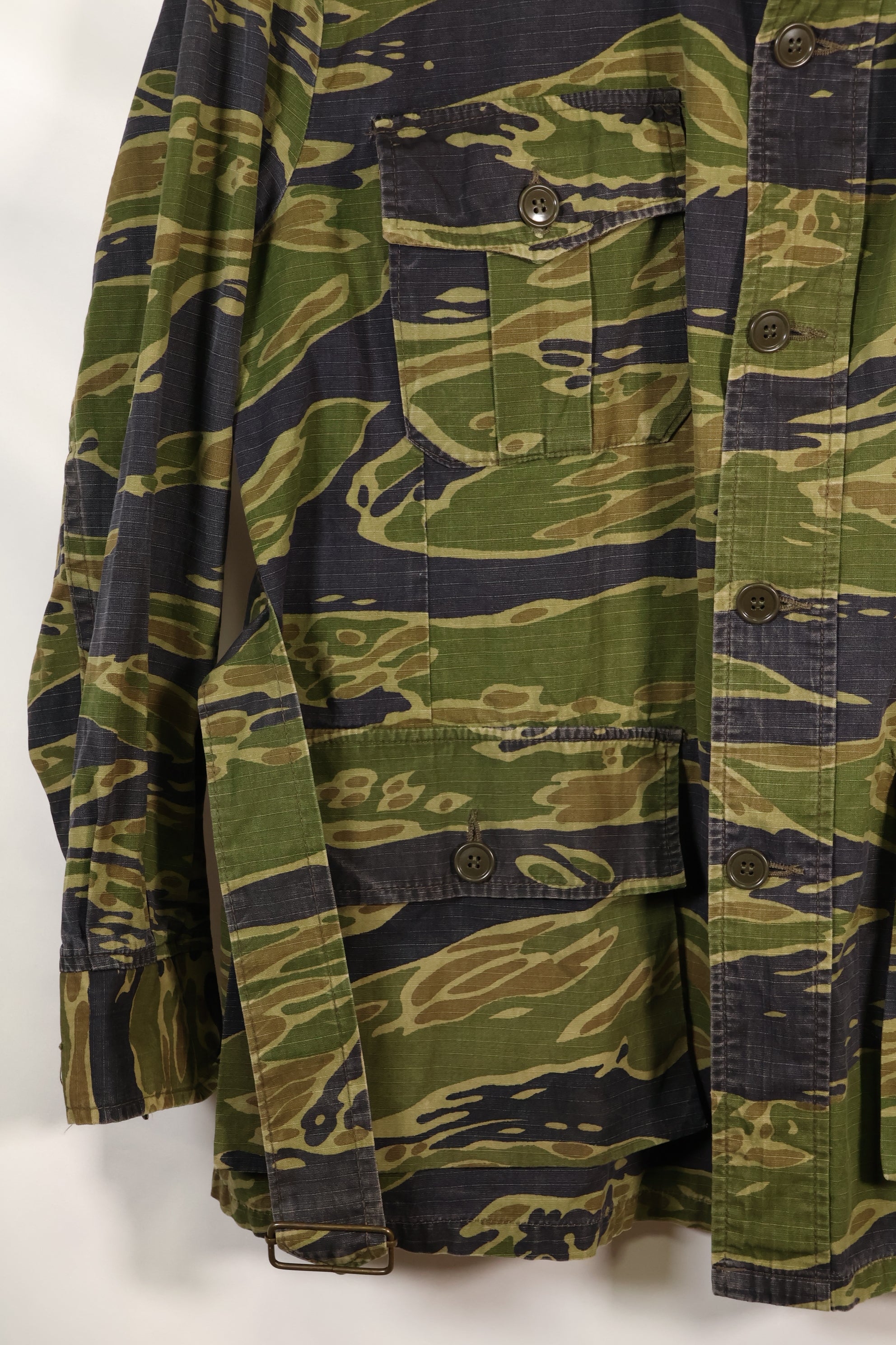 Late 1970s VNMC Late Pattern Tiger Stripe Safari Jacket Civilian Used